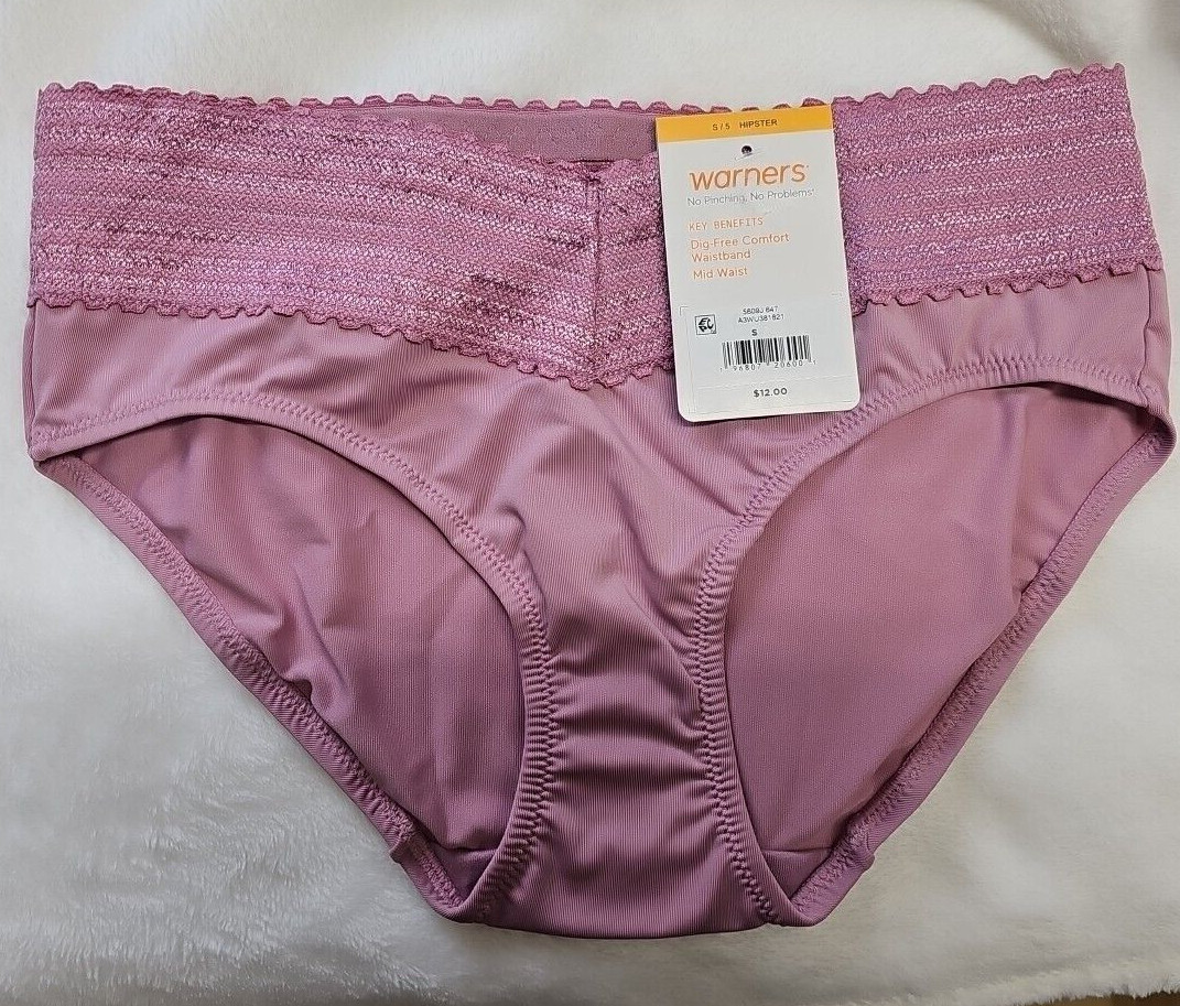 Warners Womens Hipster Panty No Pinching/Problem 5609J Sunset Blush Size 5 6 7