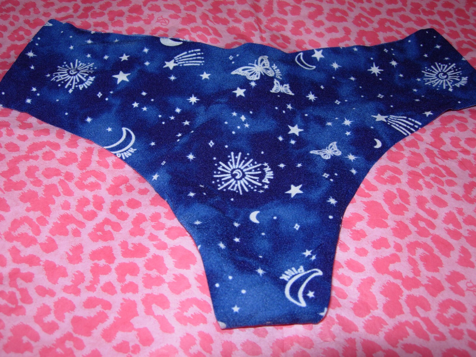 Victoria’s Secret PINK Sexy Thong Raw Cut Edge No Show Stars & Moon HOT!! NWT