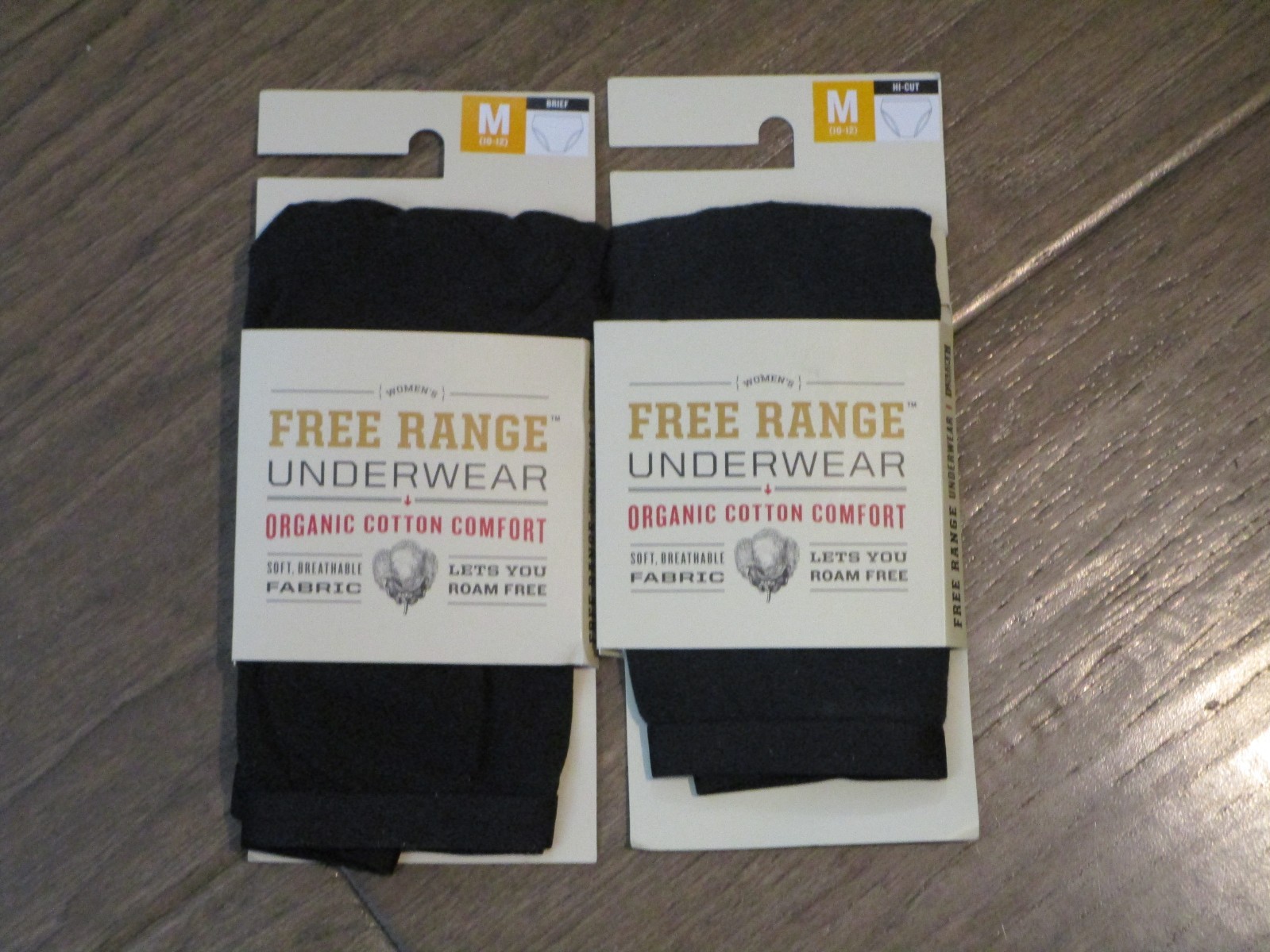 2 DULUTH WOMEN’S FREE RANGE BRIEF/ HI-CUT PANTIES IN BLACK SIZE MEDIUM NEW