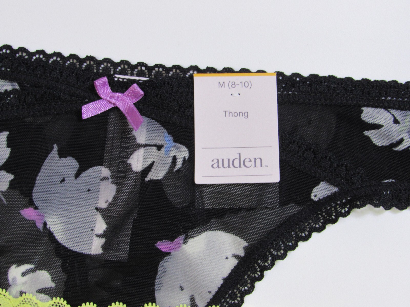 Auden Women’s Thong Variety 2 Pack Panties Size Medium (8-10)