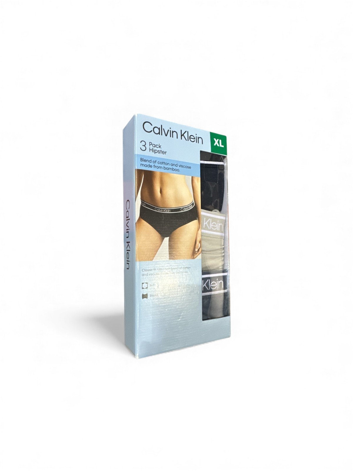 Underwear Calvin Klein Hipster 3 Pack NEW S,XL Stretch Womens Cotton Navy Gray