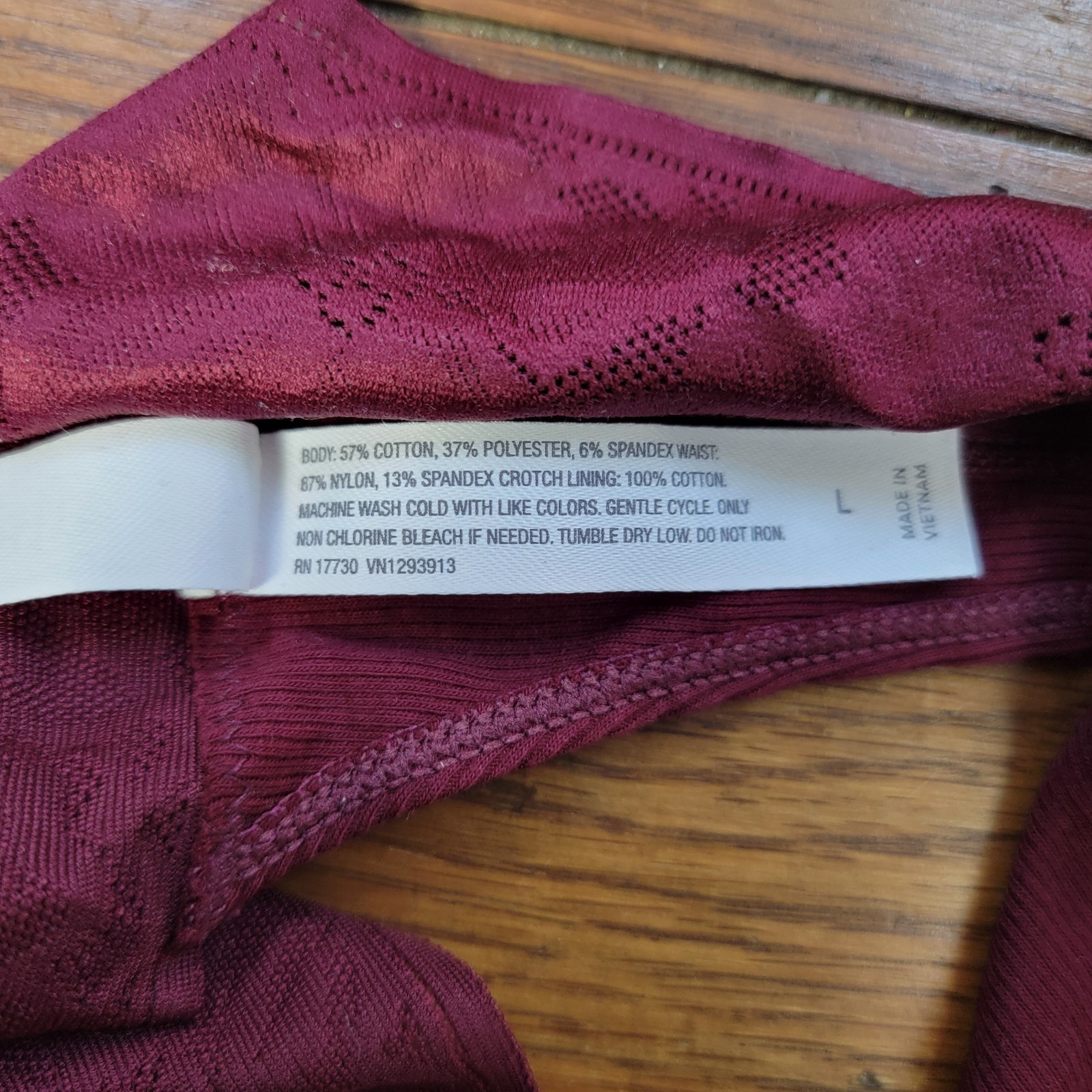 (4) Auden Womens Large (12-14) Cotton Polyester Thong Underwear L Blue Red