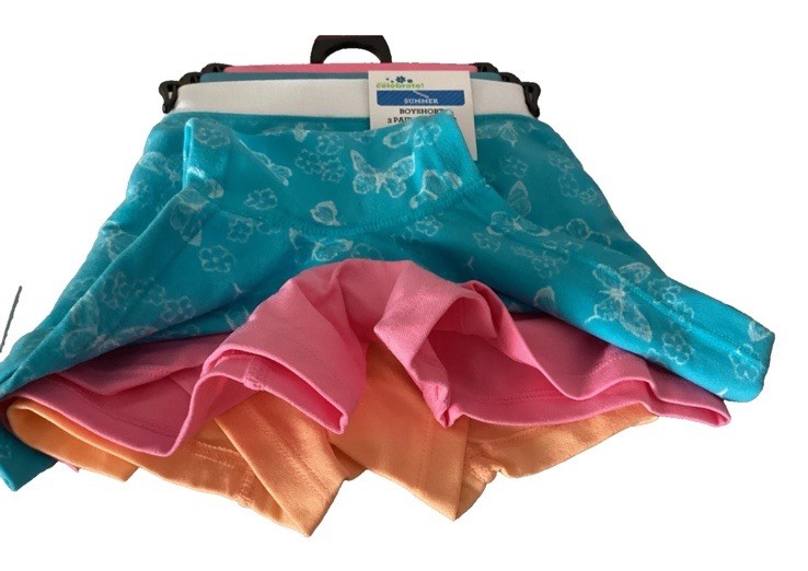 Medium 3 Pack Seamless Boyshort Panties Size M 9/10 Celebrate Summer Butterflies