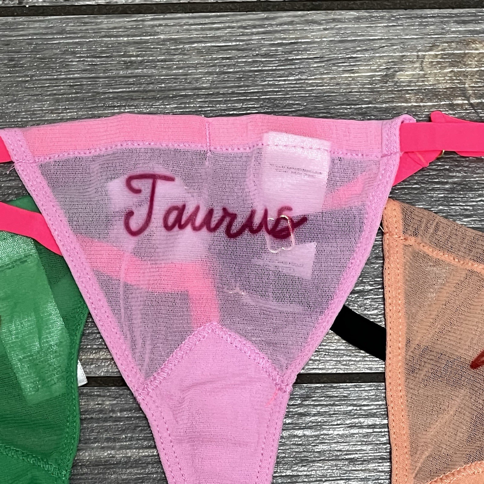 Tarus HAH Free People Zodiac Thongs Panties Set of 3 OS ONE Size XS S M L