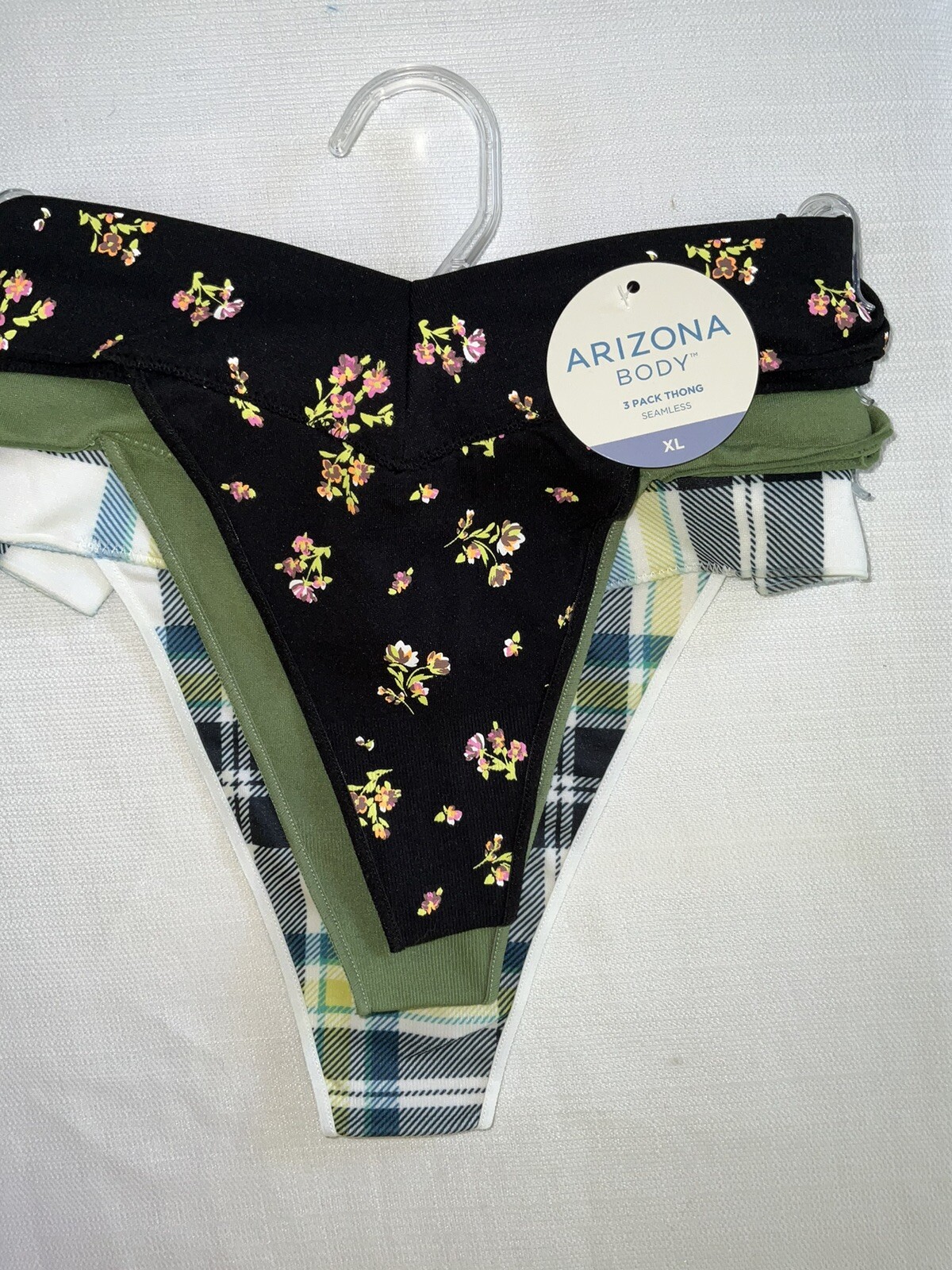 Arizona Body, 3 Pack Thong, NWT, Size XL, Seamless, Intimates