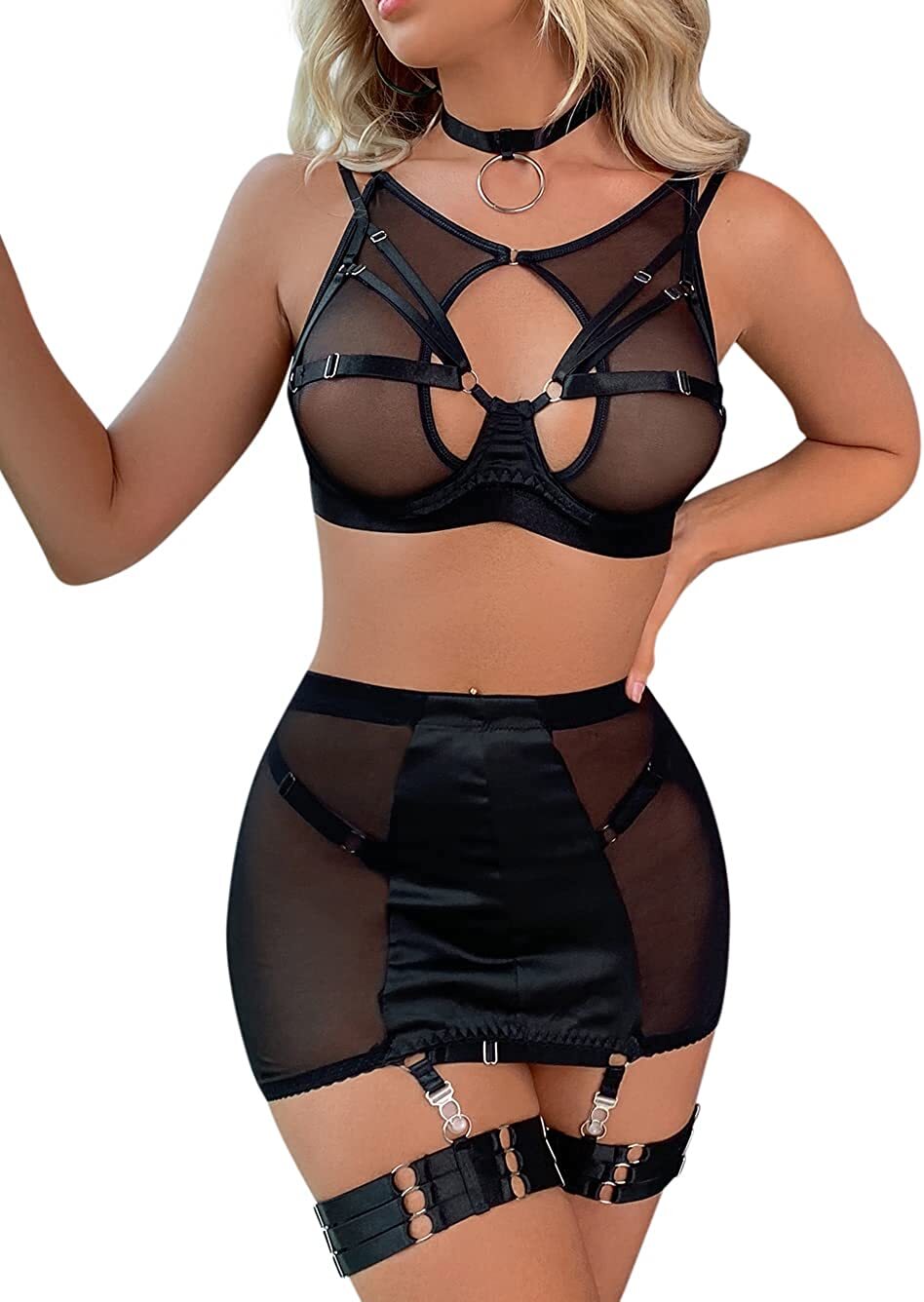 Women’s Sexy Lingerie Sleepwear Babydoll Underwear Lace Dress G-String Nightwear