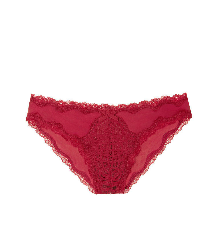 Victoria’s Secret Dream Angels Lace-Trim Cheekini Panty Ruby Red