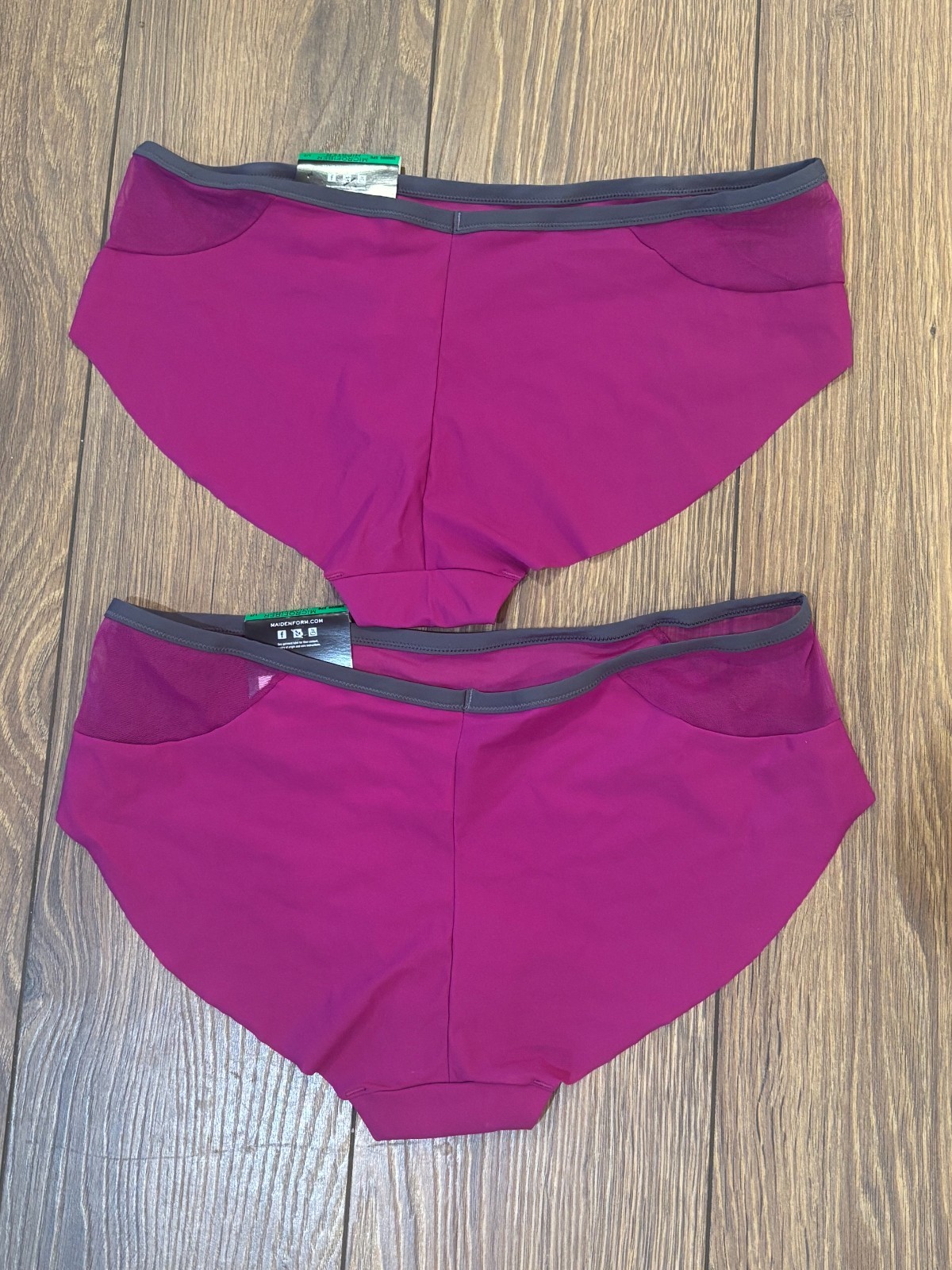 NWT Maidenform Microfiber Hipster Panties DM0009 Size Large 7 Purple 2 Pairs
