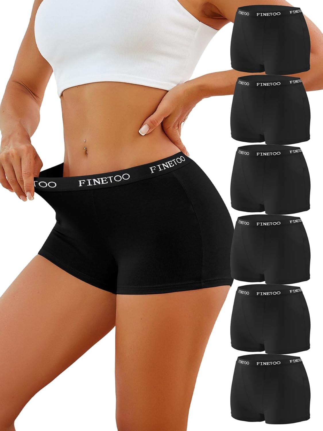 Womens Cotton Boy Shorts Underwear Full Coverage Soft Boxer Briefs High Waisted