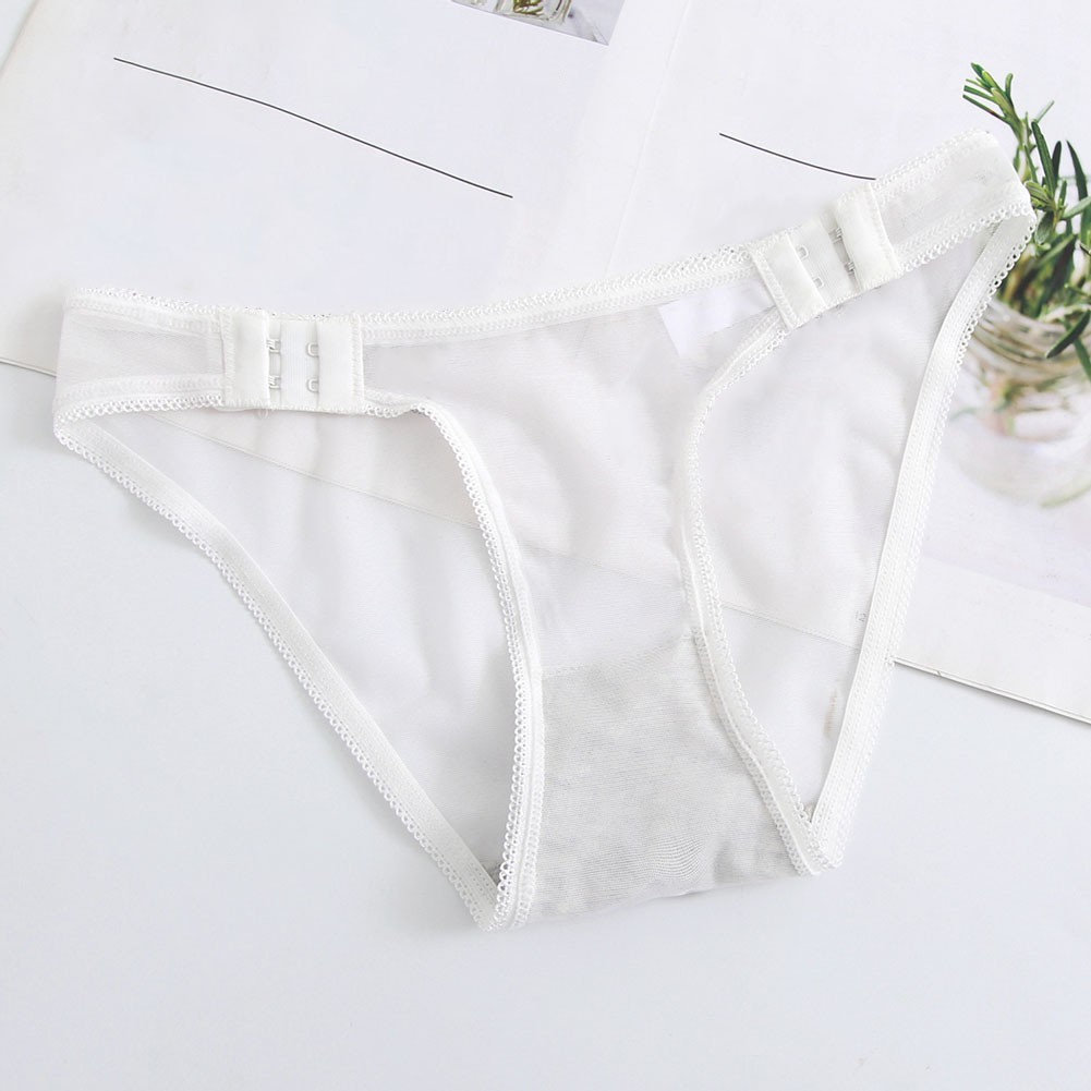 Modern Women Low Waist Underwear Featuring Sexy Adjustable Mesh Design