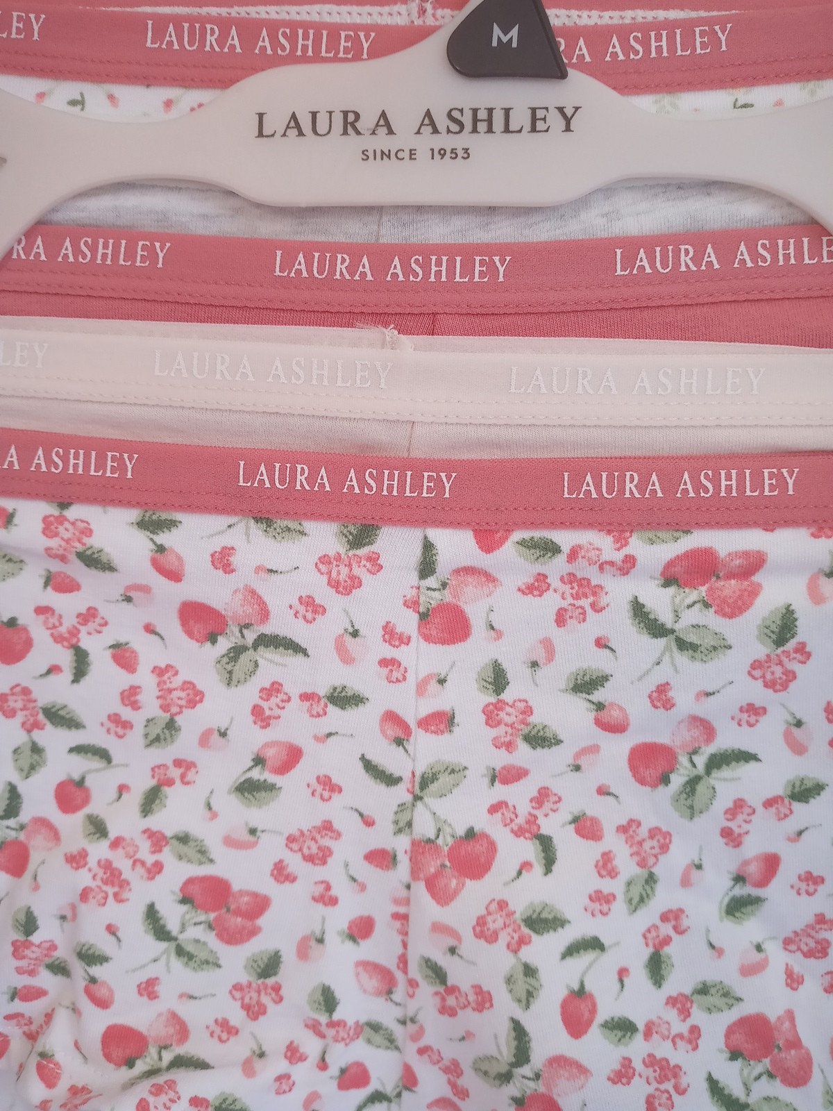 Laura Ashley 5 pack Cotton Womens Boyshorts Panties Size Med, Large NWT