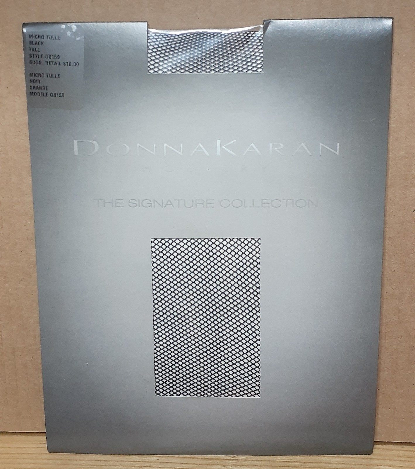Donna Karan Hosiery THE SIGNATURE COLLECTION Fish Net Onyx – Made In ITALY RARE
