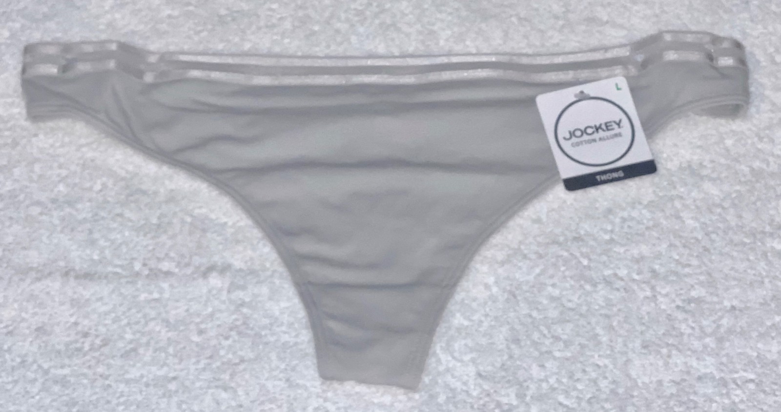 JOCKEY Supima Cotton Allure GREY Thong Panty NEW Womens S 5 M 6 L 7 XL 8 XXL 9