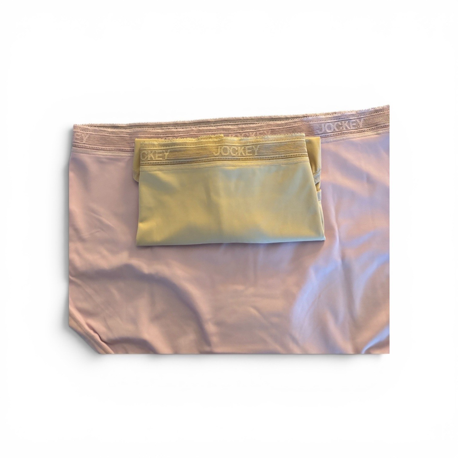 Jockey Women XL Hi Rise Period Protection Briefs Lavender/Beige Leakproof 2 NWOT