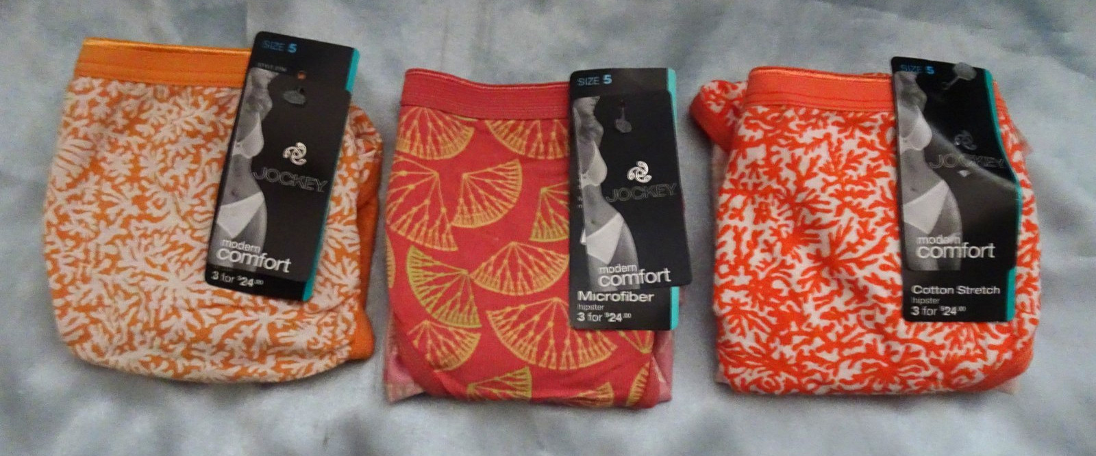 JOCKEY Modern Comfort Women’s Underwear Set of 3 Sz. 5 Cotton Stretch Hipster