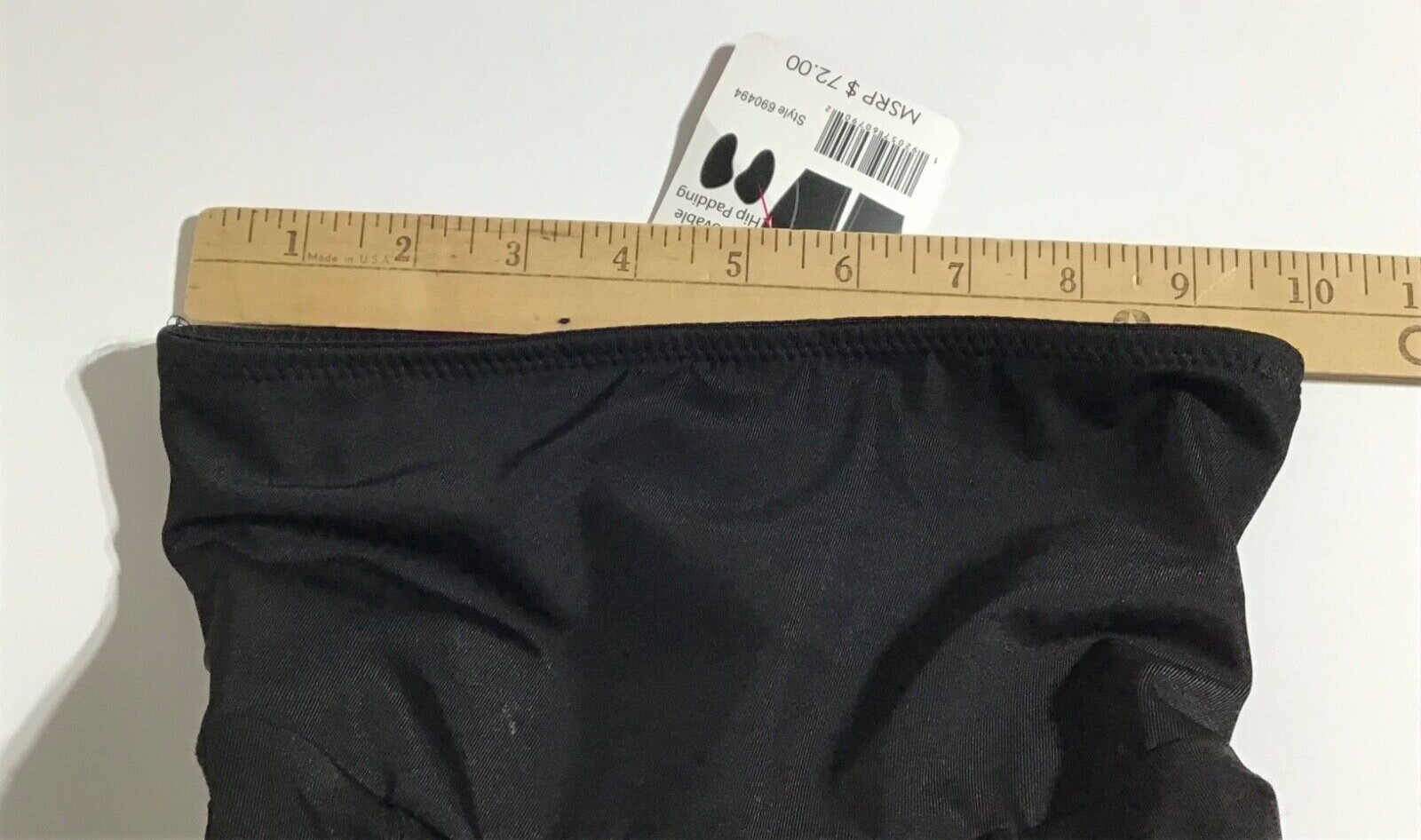 Curve Necessities Hip Enhancer XS High Waist Padded Tummy Control Panties Black