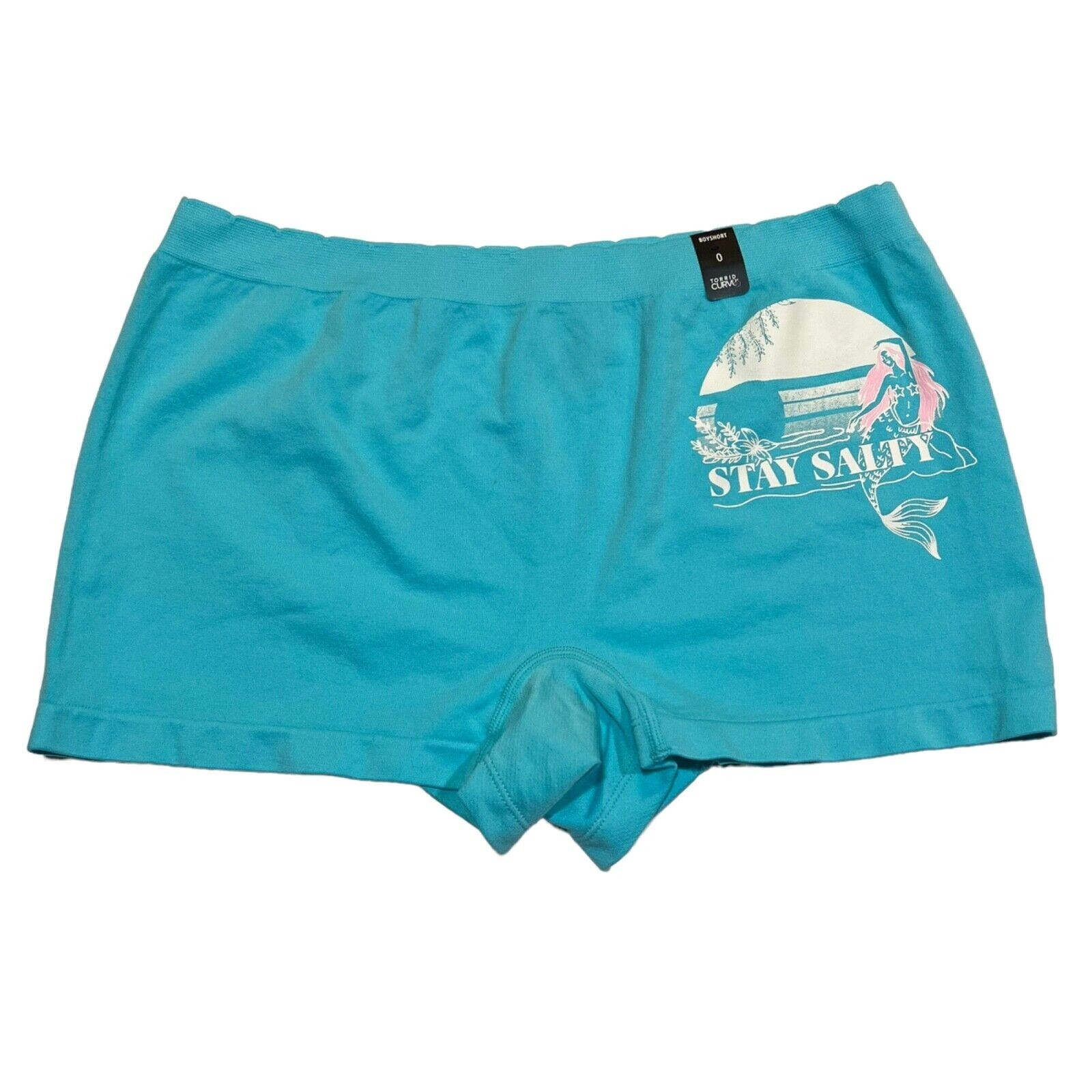 TORRID BOYSHORT SIZE 3 PLUS 22W 24W PANTY STAY SALTY MERMAID BLUE NAUTICAL NEW