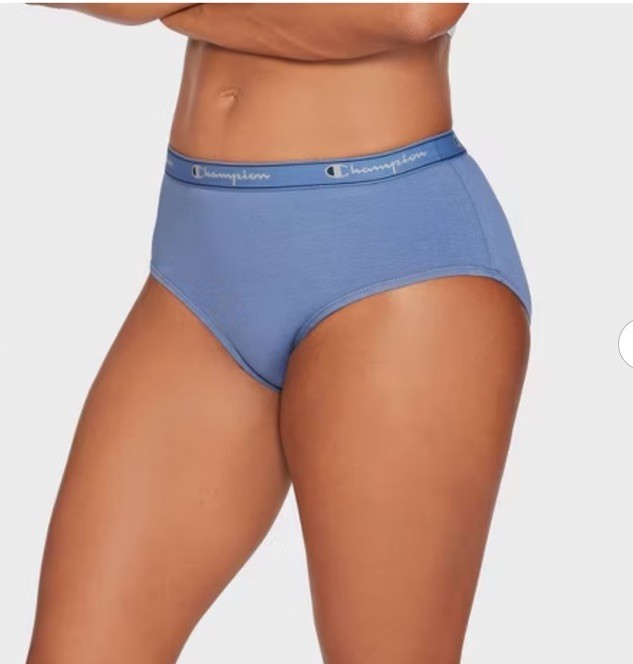 Champion Women’s 5pk Cotton Stretch Iconic Essentials Hipster Underwear – M