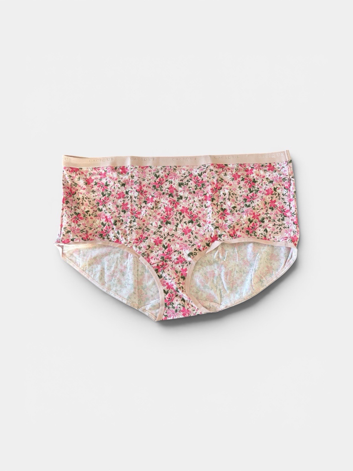Lane Bryant Cacique Cotton Full Brief Panty Pink Floral 26/28