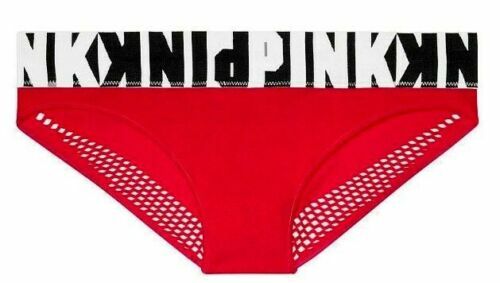 Victoria’s Secret Pink Cool & Comfy Mesh Bikini Panties Black Red Gray M L NIP