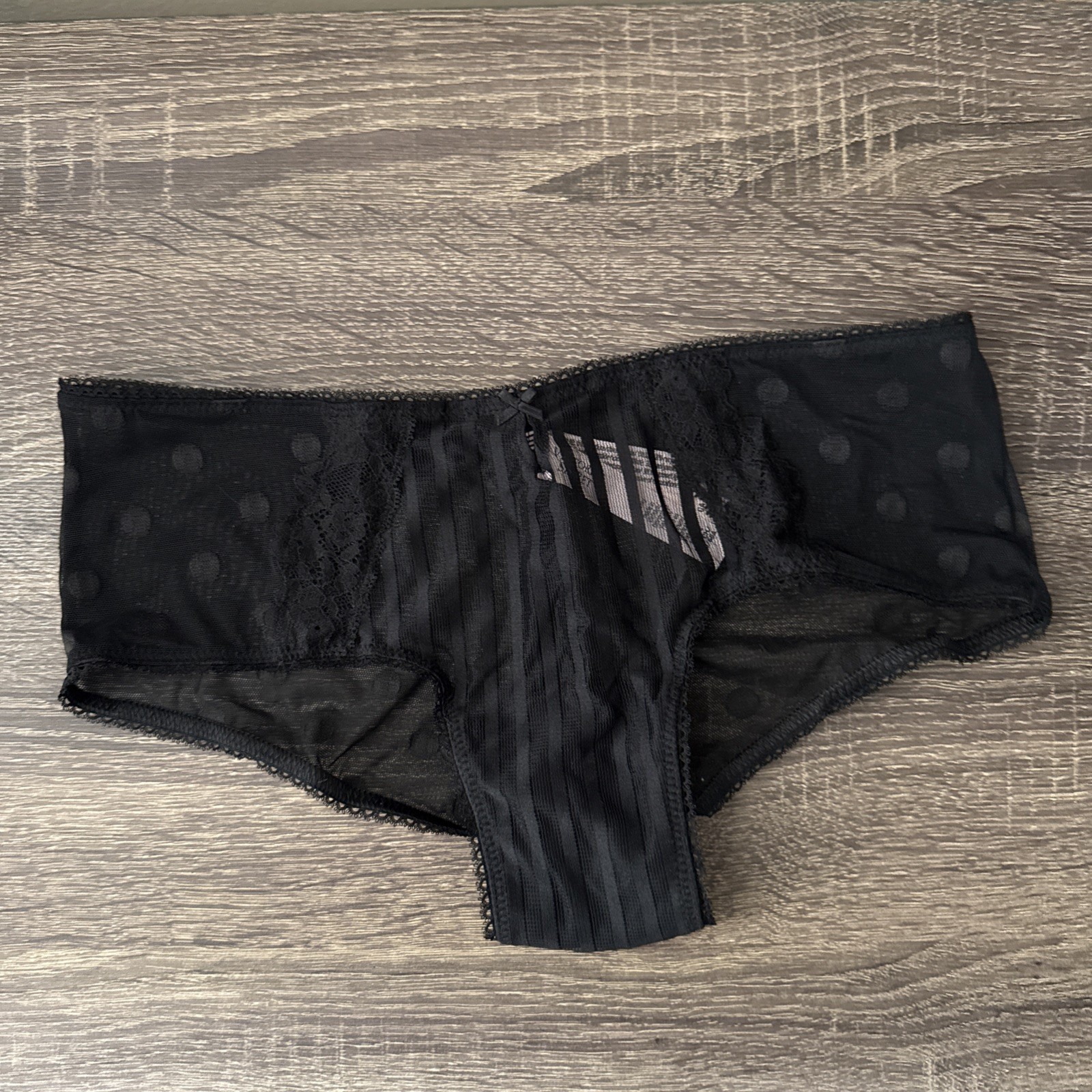 Victoria’s Secret Small, Sheer, Black Mesh Cheeky Panties