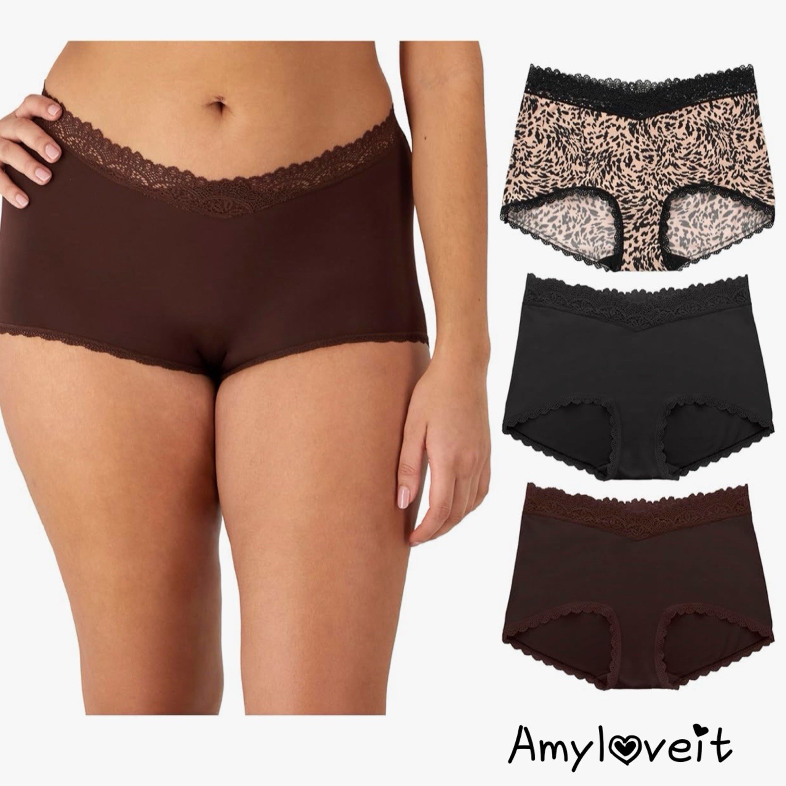 Maidenform Everyday Luxe Stretch Micro Boyshorts Set Size Small New