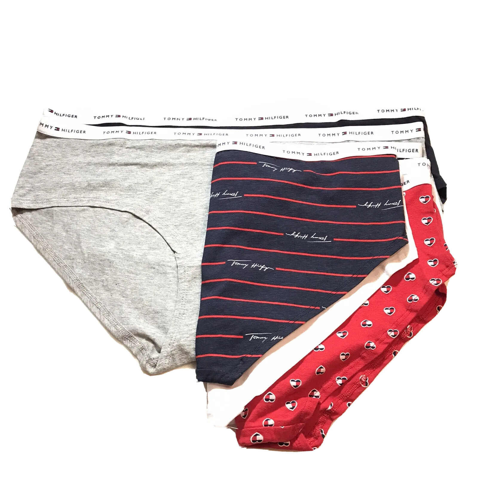 Tommy Hilfiger-Large-Hipster Women’s Cotton Panties -5 Pack -Red-See Description