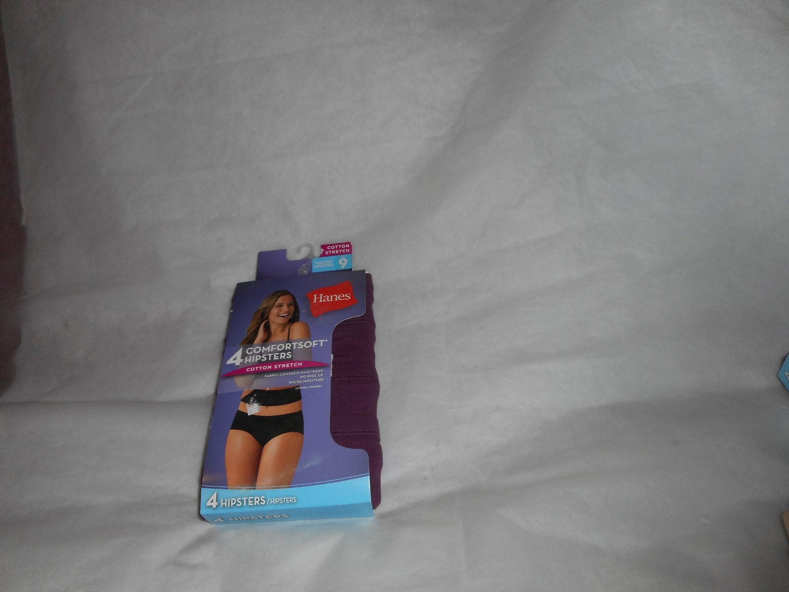 Hanes 4 Pack Comfortsoft Burgandy Hipster Women’s Cotton Stretch Panty Size 9