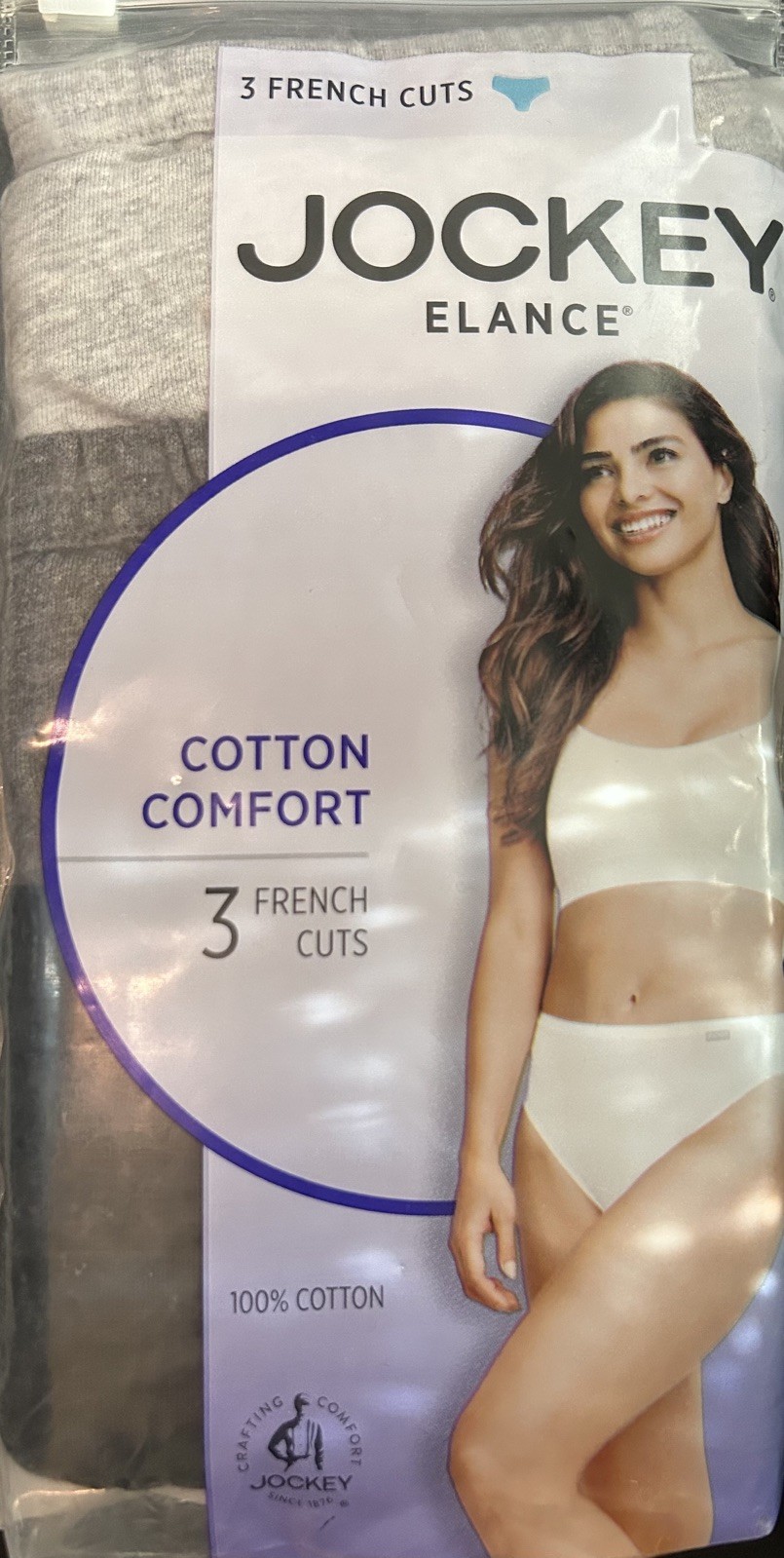 Jockey Multi Elance Cotton French Cut 3-Pack Panties Size 7