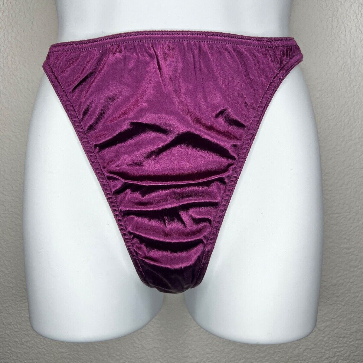 NWOT 1998 Vintage Victoria’s Secret Second Skin Satin Thong RARE!! Dated 03/98