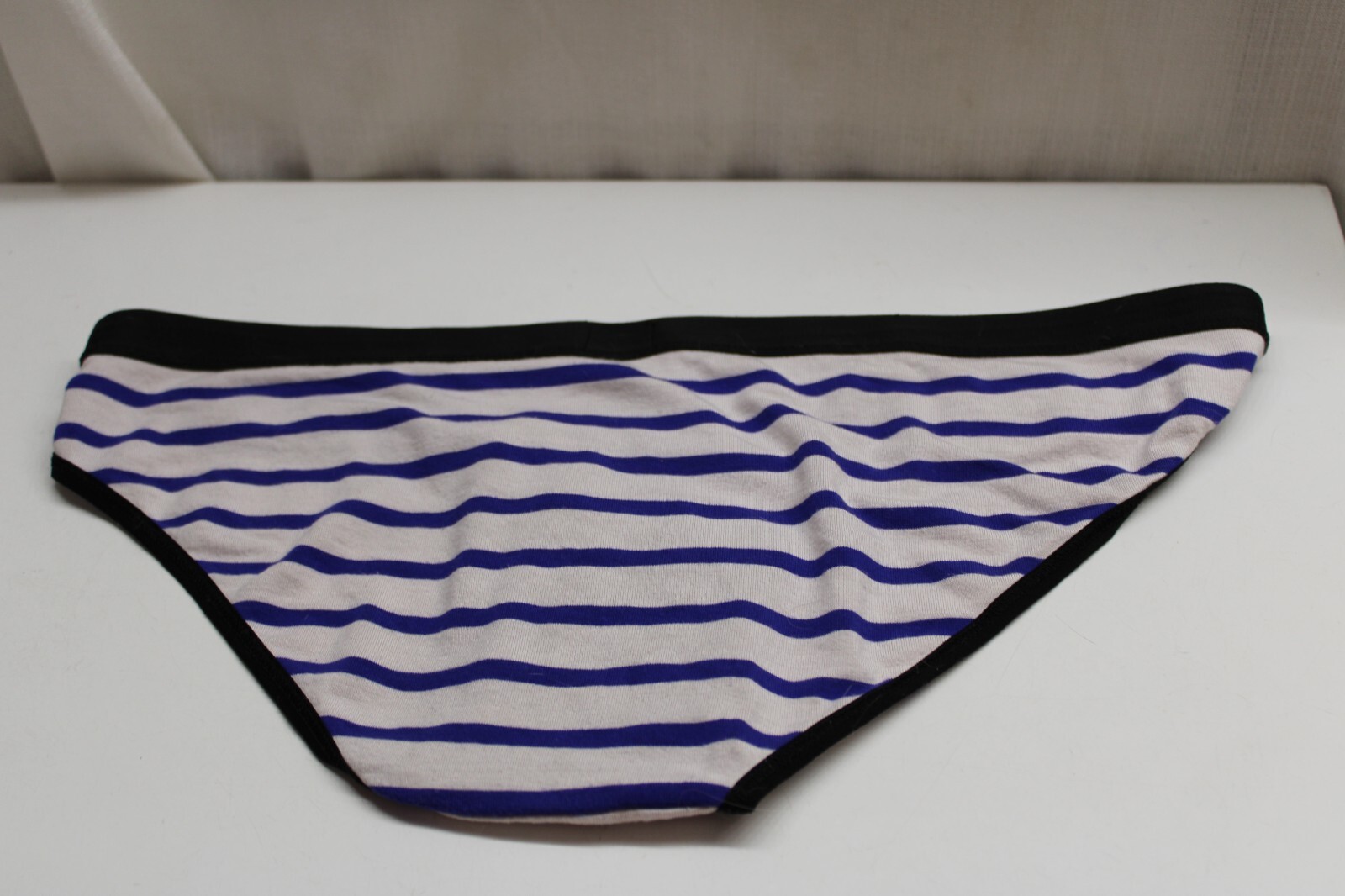 Me Undies Tummy Control Navy Stripe Elastic Waistband 1-Pk Hi-Cut Bikini L
