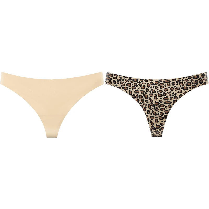 Leopard Thong Panties Women’s Low Rise Seamless Soft Stretch Breathable Comfort