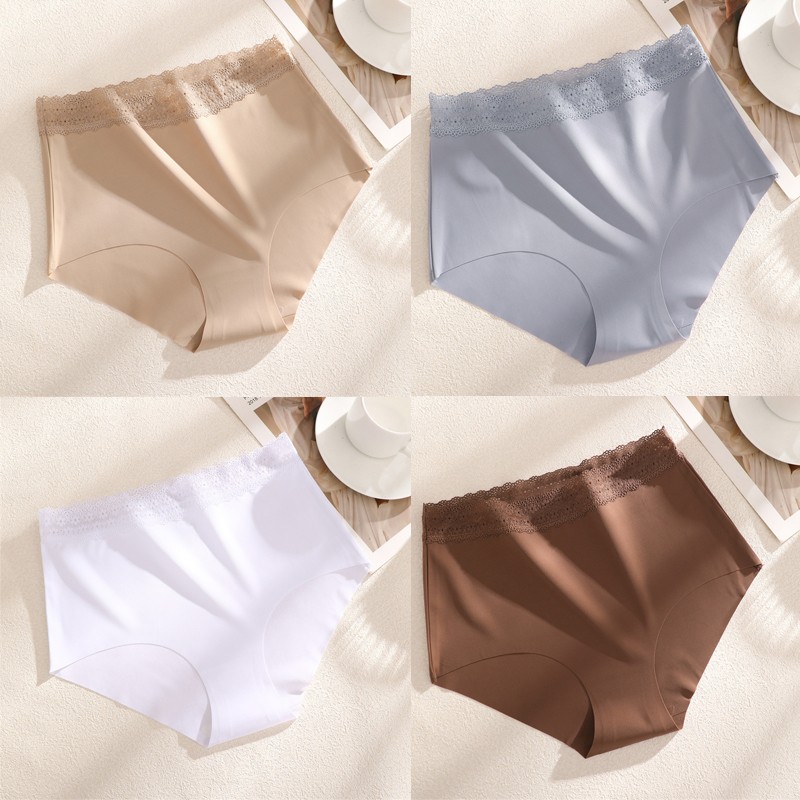 4 Pack Lot Sexy Womens Seamless Panties Bikinis Underwear Ladies Lace Lingeries