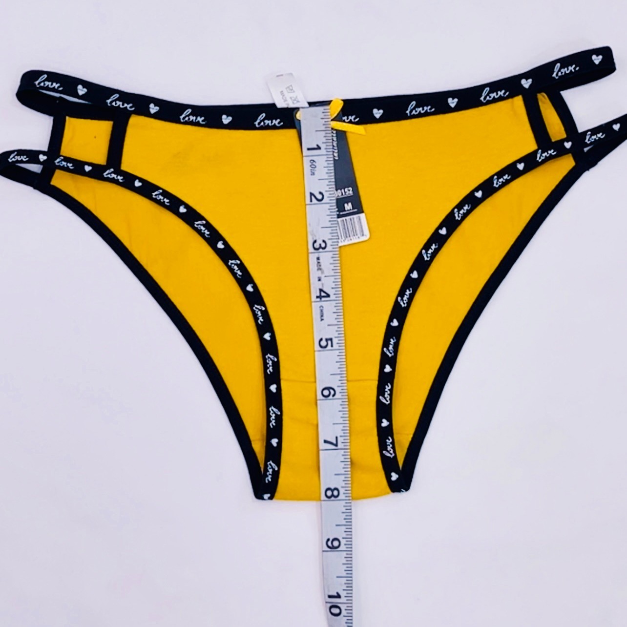 Lot of 6 Women Cotton Love Bikini String Underwear Cheeky High Cut Panties 30152
