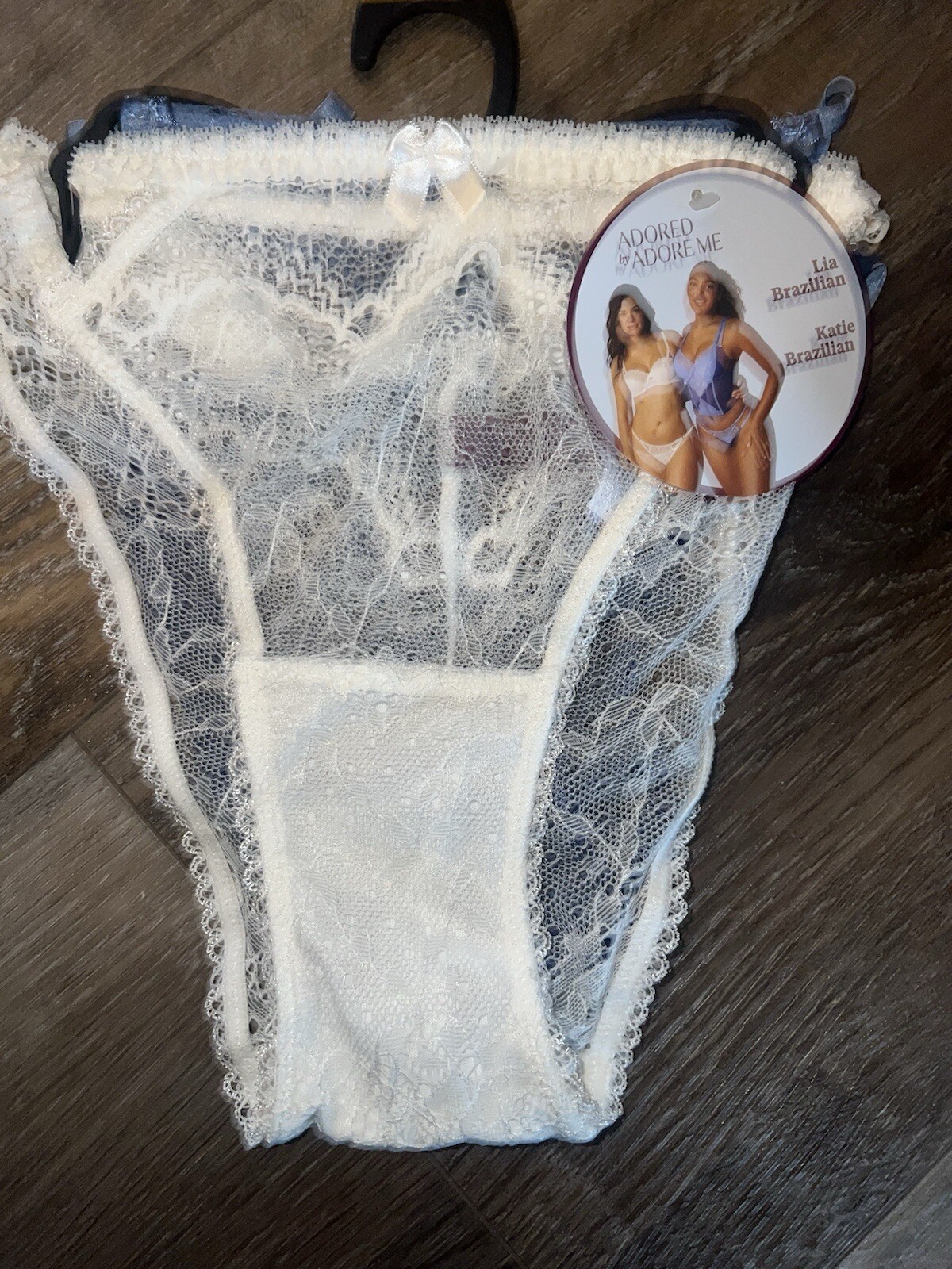 Adored Adore Me Womens Lia Katie Brazilian Underwear Panties 2-Pair Lace ~ 2X