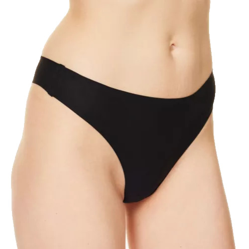 Chantelle Black Seamless Thong 14 Large Smooth plain invisible no VPL stretch