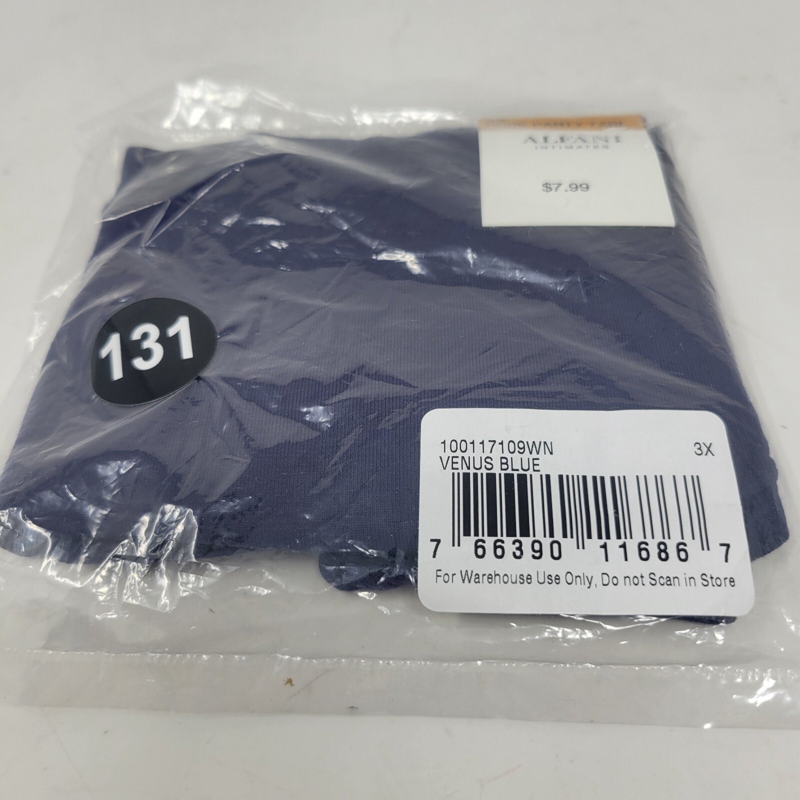 Alfani Womens Plus Size 3X Soft Rayon Bikini Panty Underwear Blue NEW in Pkg