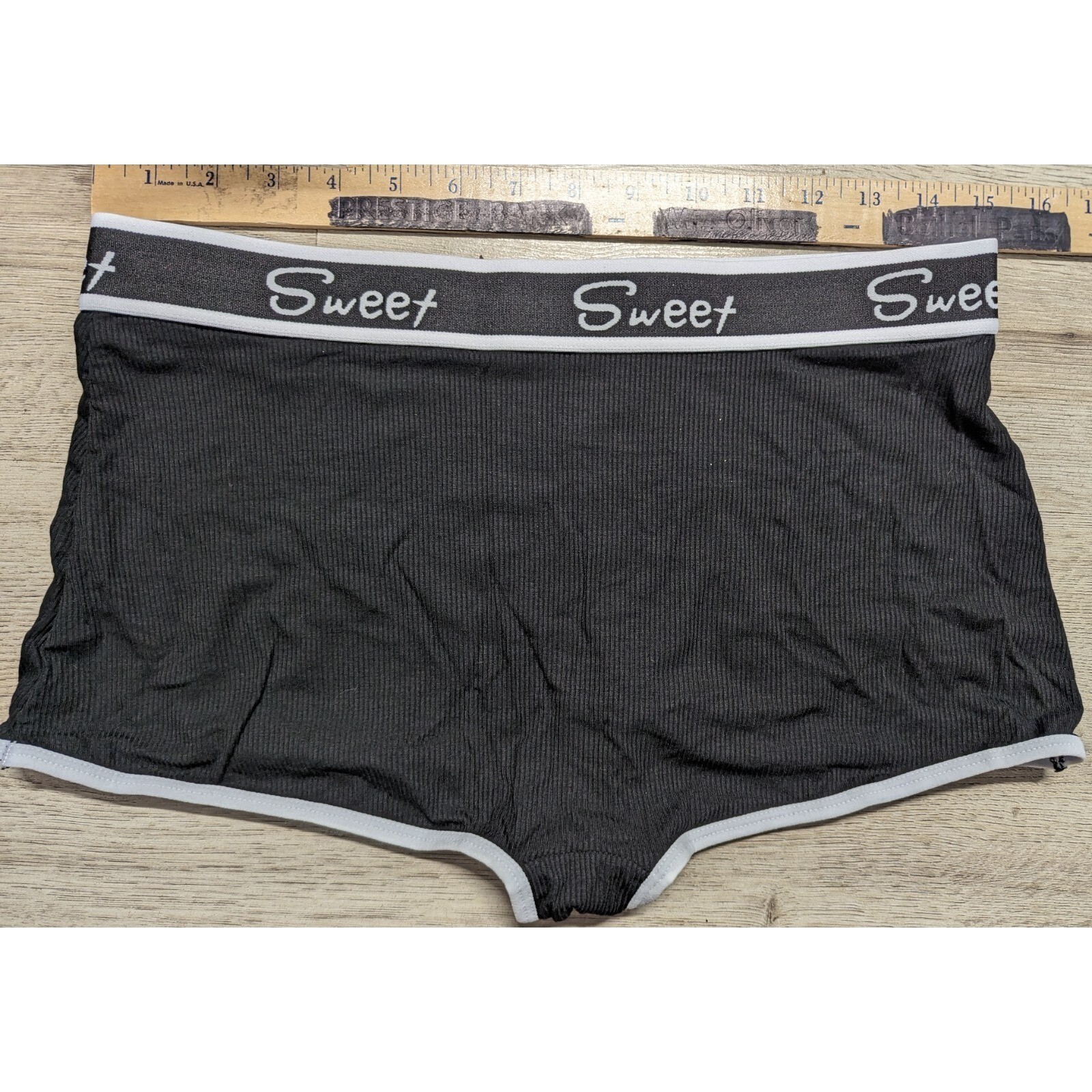PLus Size XL Lingerie Shorty Shortie Sweet Boyshorts Boy Shorts NWoT Black White