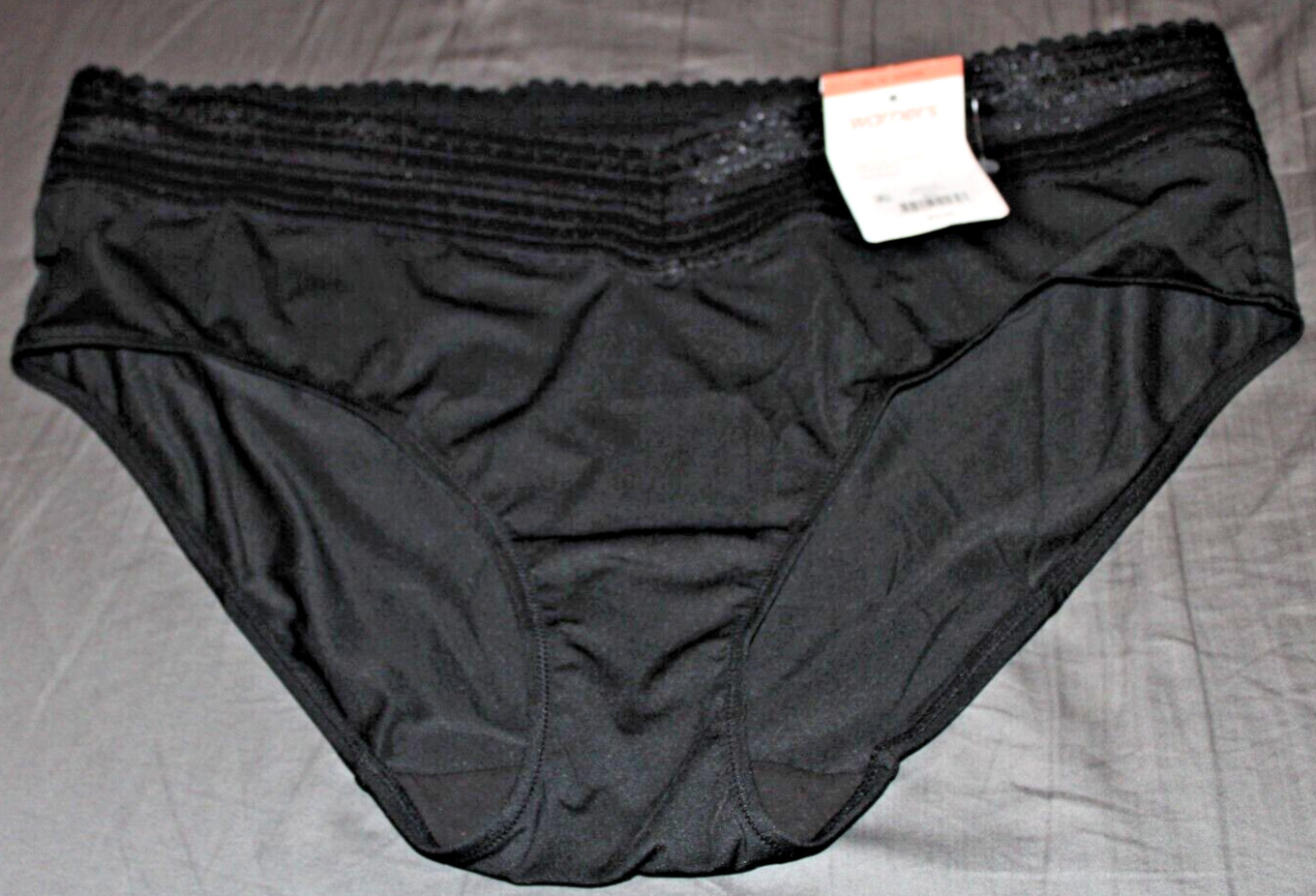 Warner’s Women’s Black Hipster Panties No Pinch Size 3x | Soft Stretch Fit | New