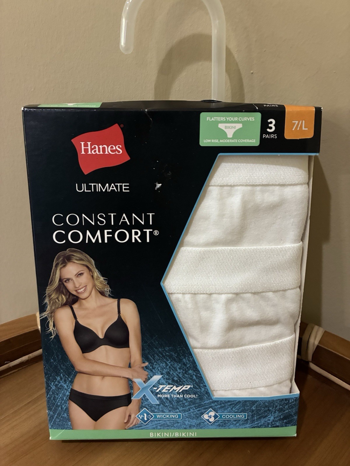 NEW Hanes Ultimate Constant Comfort X-Temp Wicking Cooling Size 7(L) 3-Pack