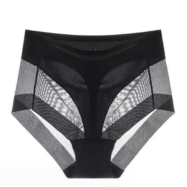 4 Packs Lot Womens Sexy Sheer See Through High Waist Panties Briefs Lingeries