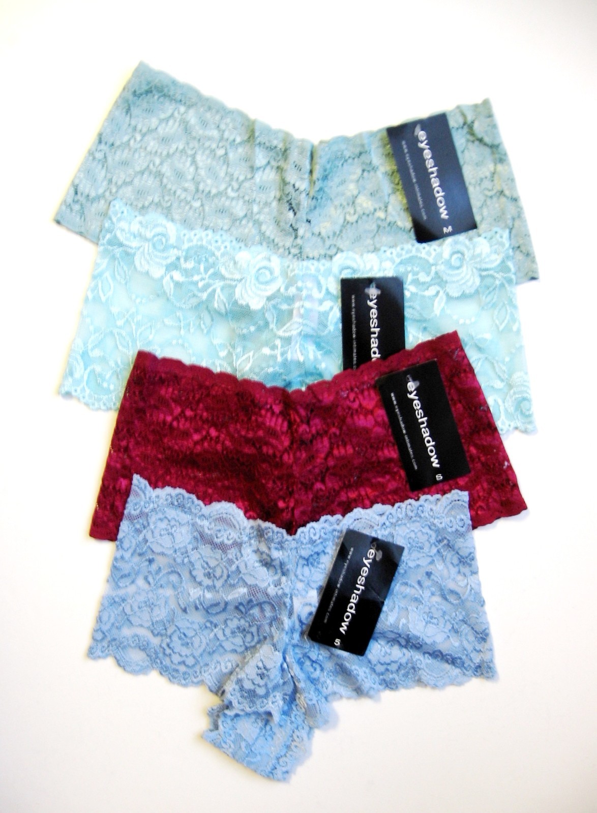 A0015 Eyeshadow NEW Women’s Scalloped Embroidered Lace Panel Cheeky Hipsters PR