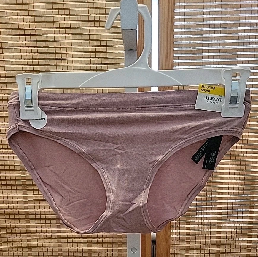 Alfani Panties Womens Size M Pink Ultra Soft Bikini Stretch Underwear Everyday