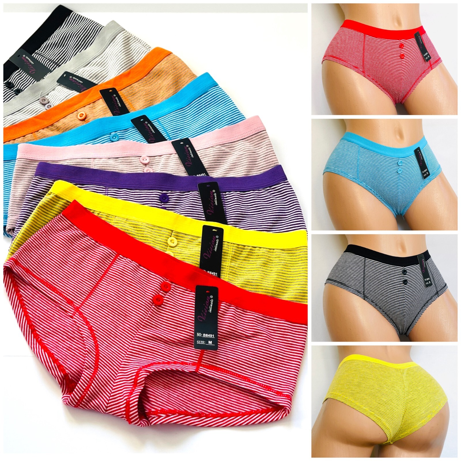 6-12 Boxer Briefs Sexy Women Teen Underwear Panties Boyshorts Short Shortie 8491
