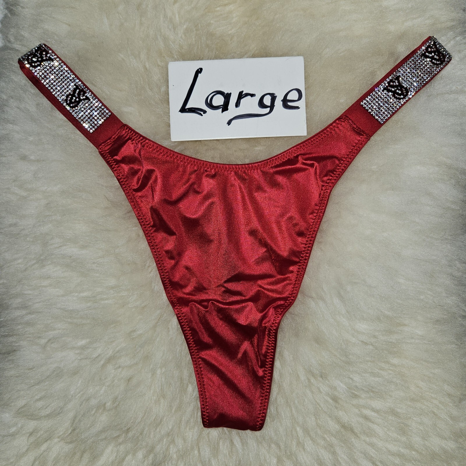 Victoria’s Secret Bombshell rhinestone strap thong panty Large