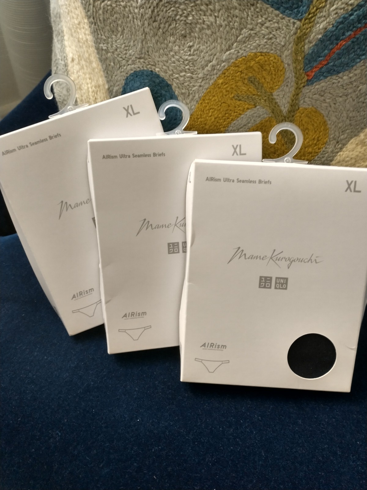 NEW 3 Pack Uniqlo AIRism Ultra Seamless Briefs Mame Kurogouchi XL