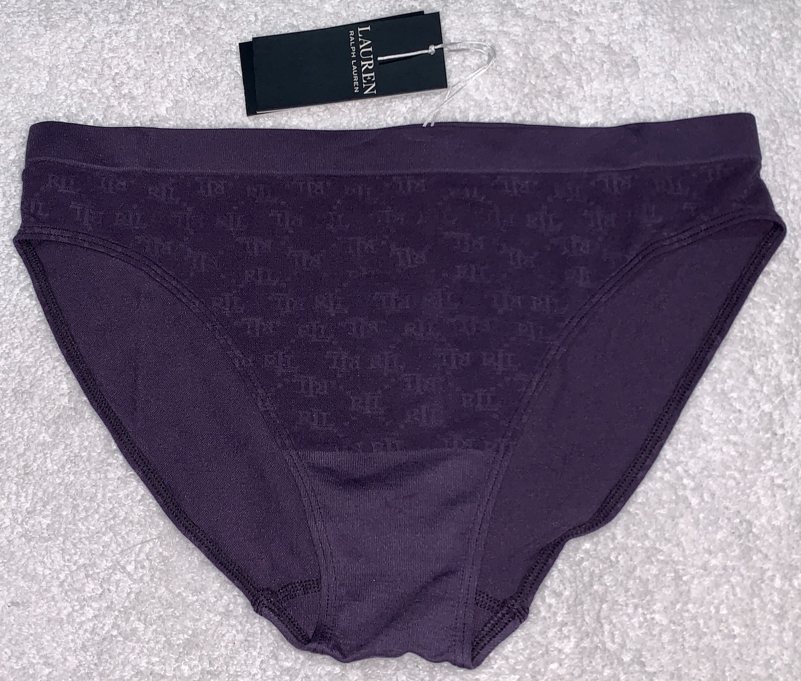 POLO RALPH LAUREN Monogram Mesh Aubergine Purple Bikini Panty Womens XS S M L XL