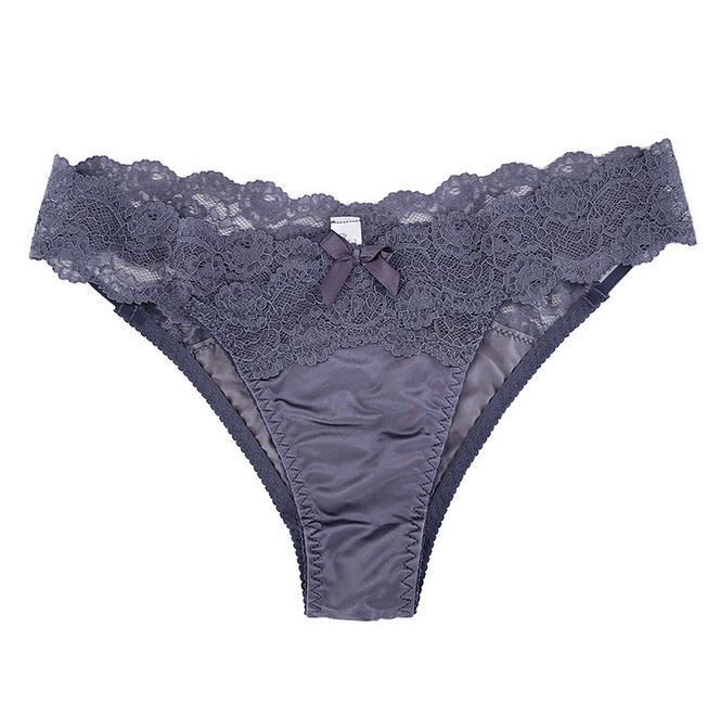 4 Pcs Lot Womens Sexy Panties Satin Brief Low Waist Thong French Lace Underwear