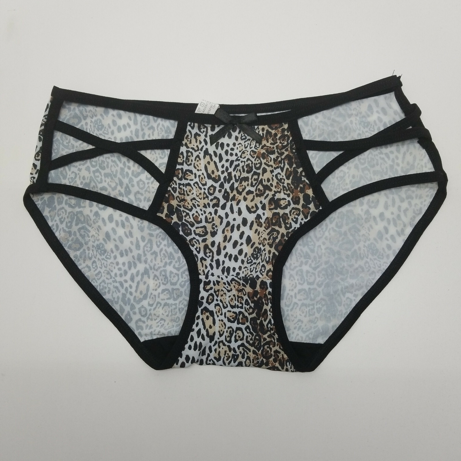 Leopard Cheetah print Blace Lace Panties Underwear Lingerie Strappy Sexy Cute