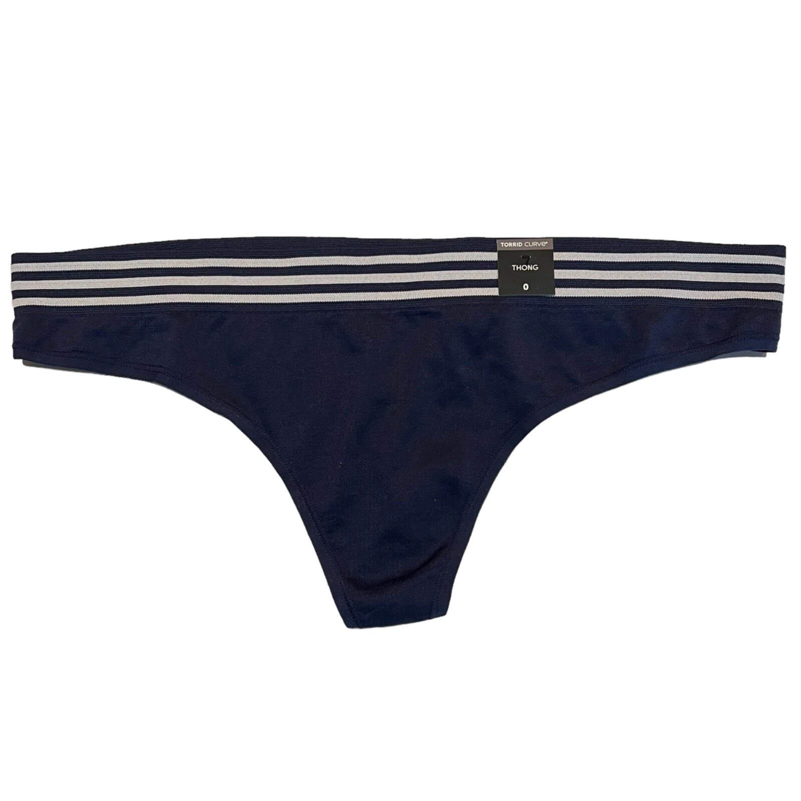 NWT TORRID Thong Pantie Underwear Sz 0X-1X-2X-3X-4X Navy Blue White Stripe